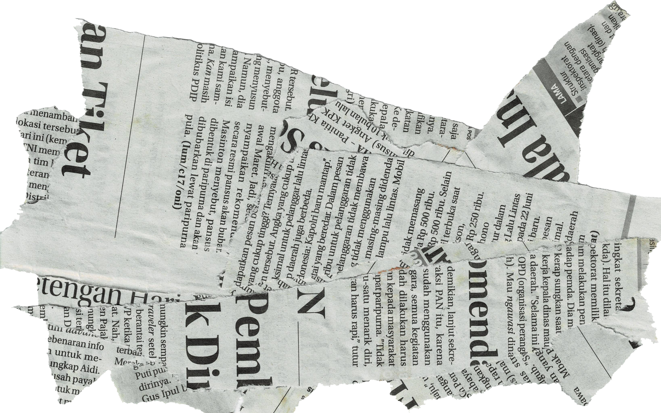 Ripped Newspaper